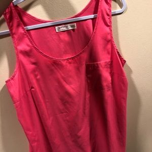 Pink casual tank top